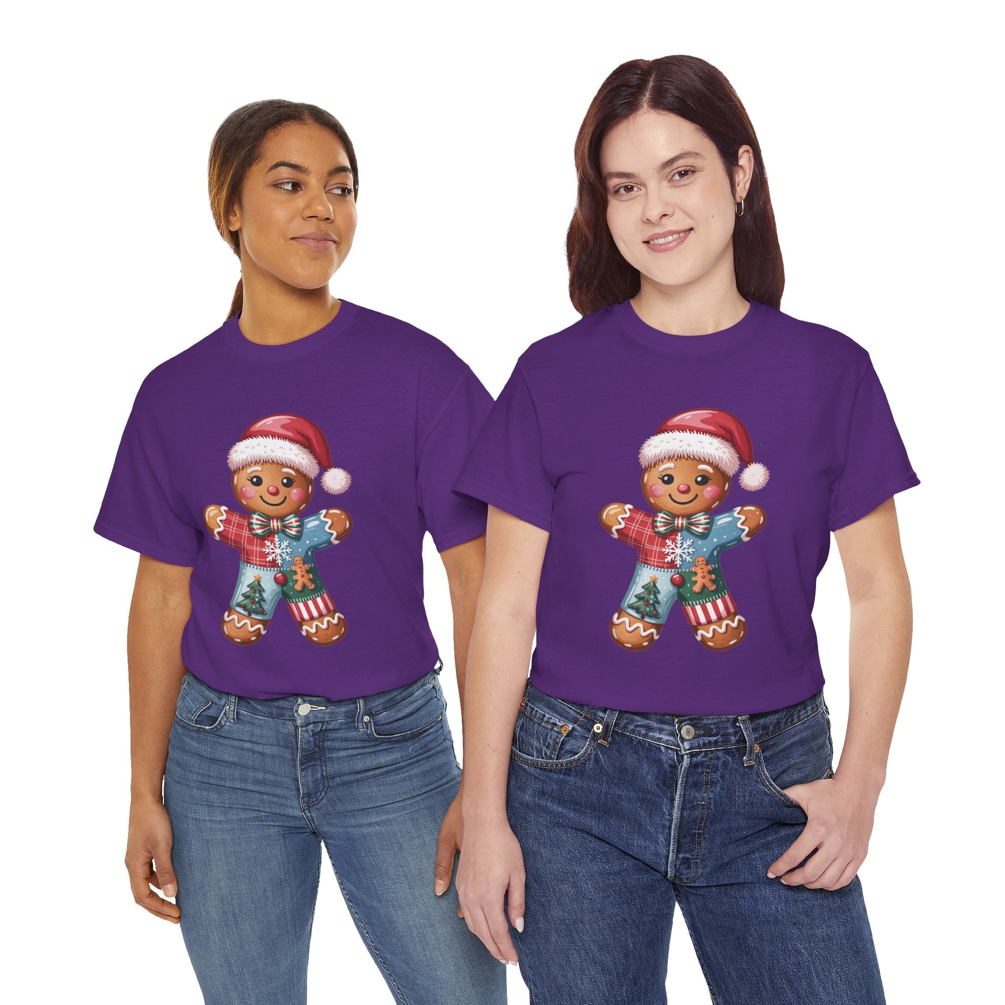 Gingerbread Man Christmas T- Shirt Printify