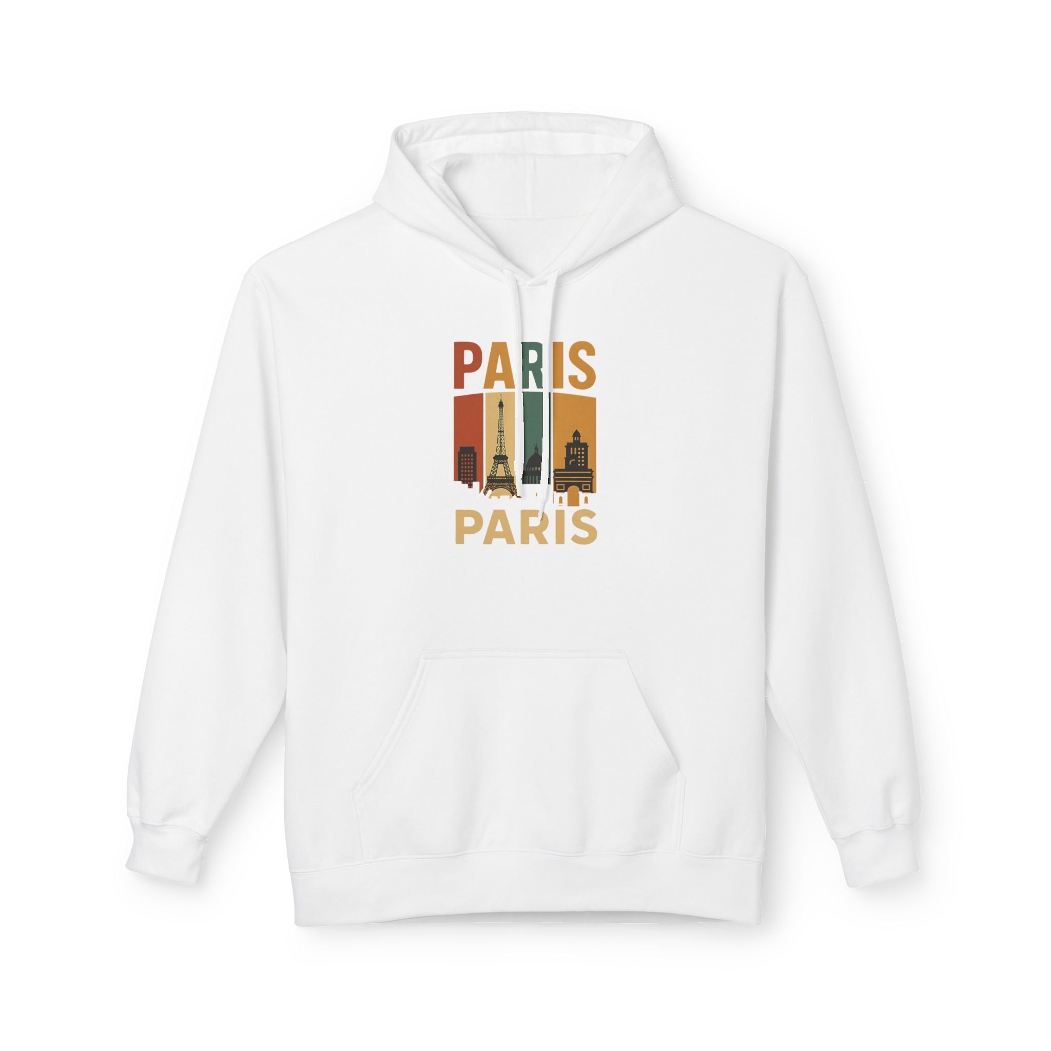 Retro Paris Skyline Hoodie Printify