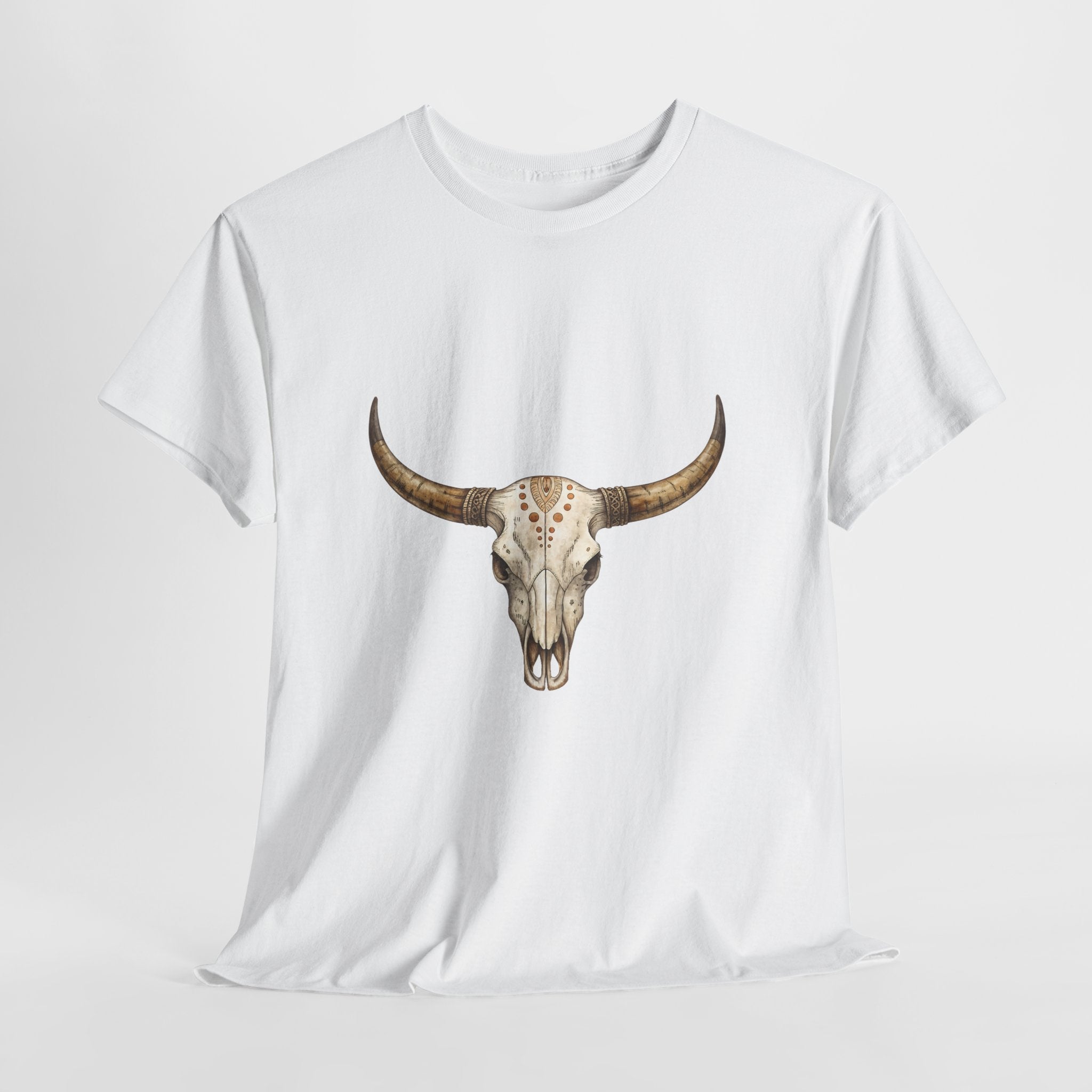 Bull Skull Western Graphic T-Shirt Printify