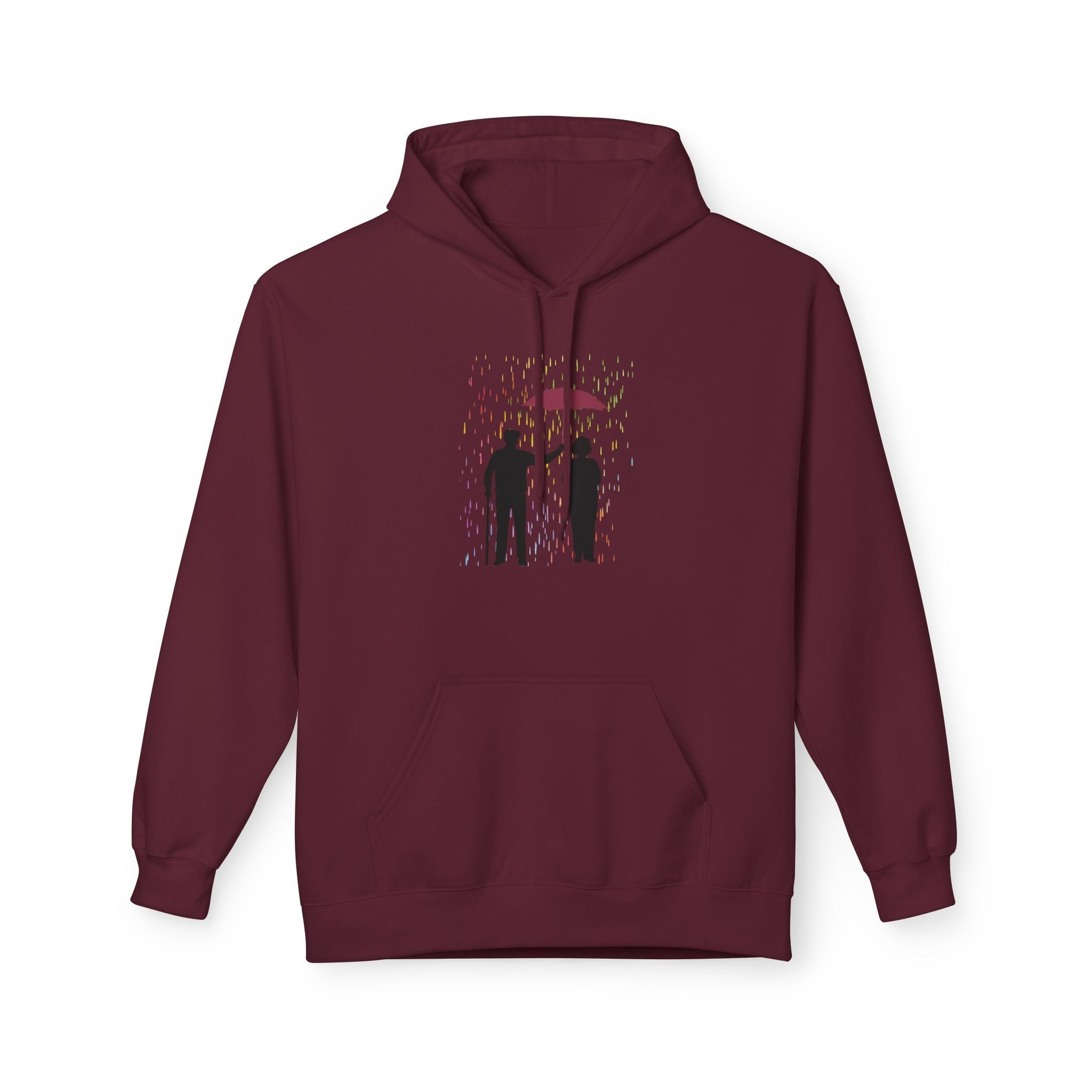 Romantic Umbrella Couple Hoodie Printify