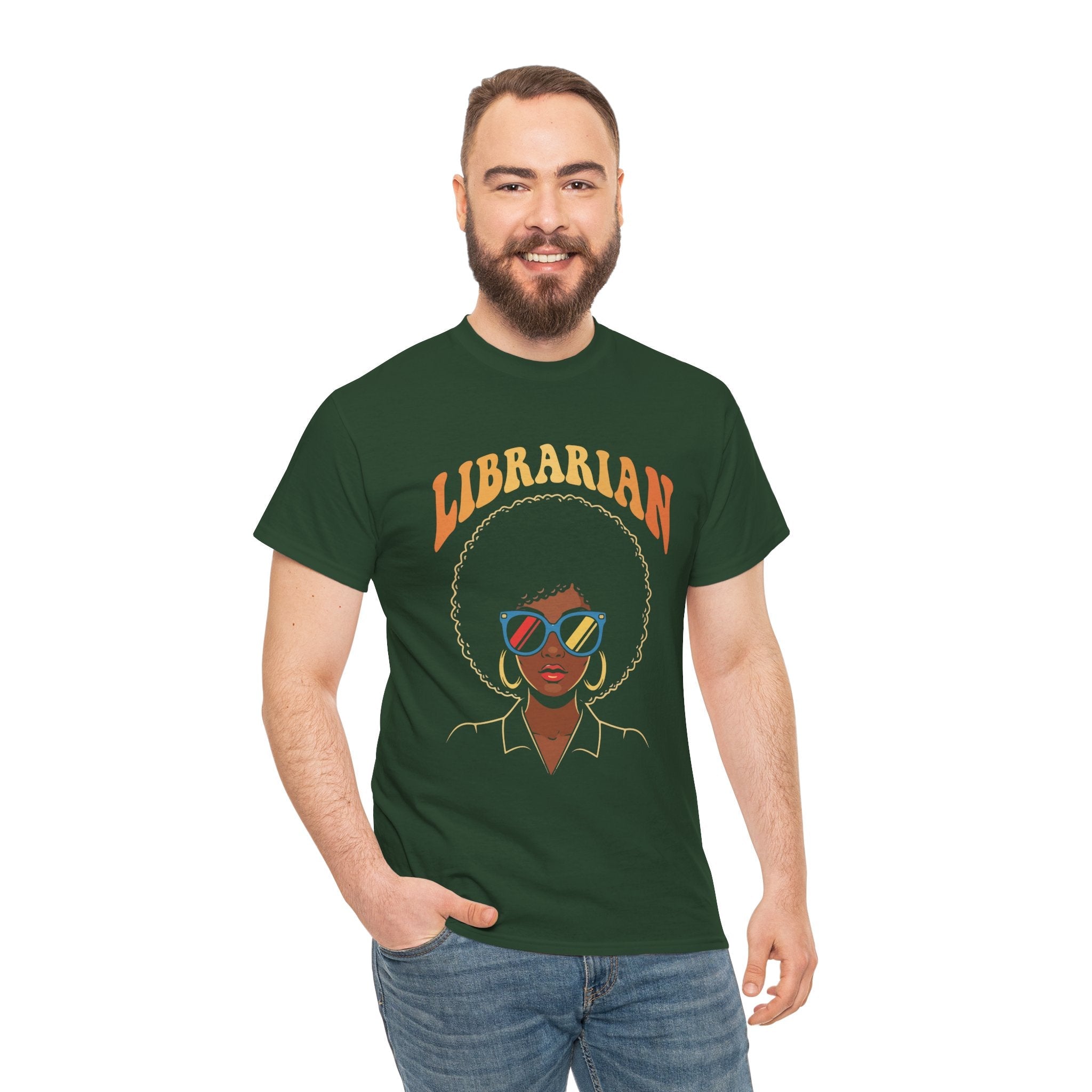 Cool Librarian Unisex Vintage T- Shirt Printify