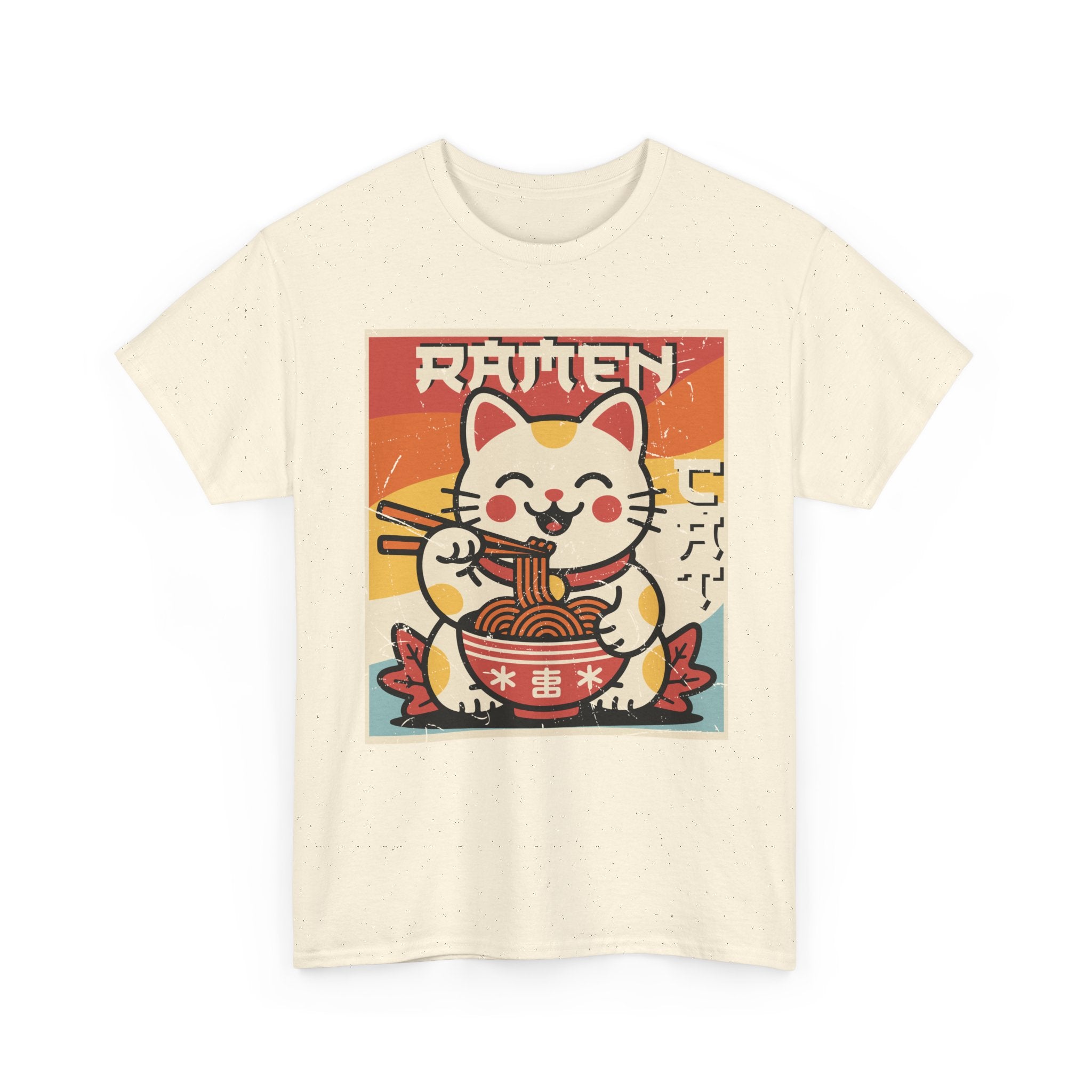 Cute Ramen Cat Vintage T- Shirt Printify