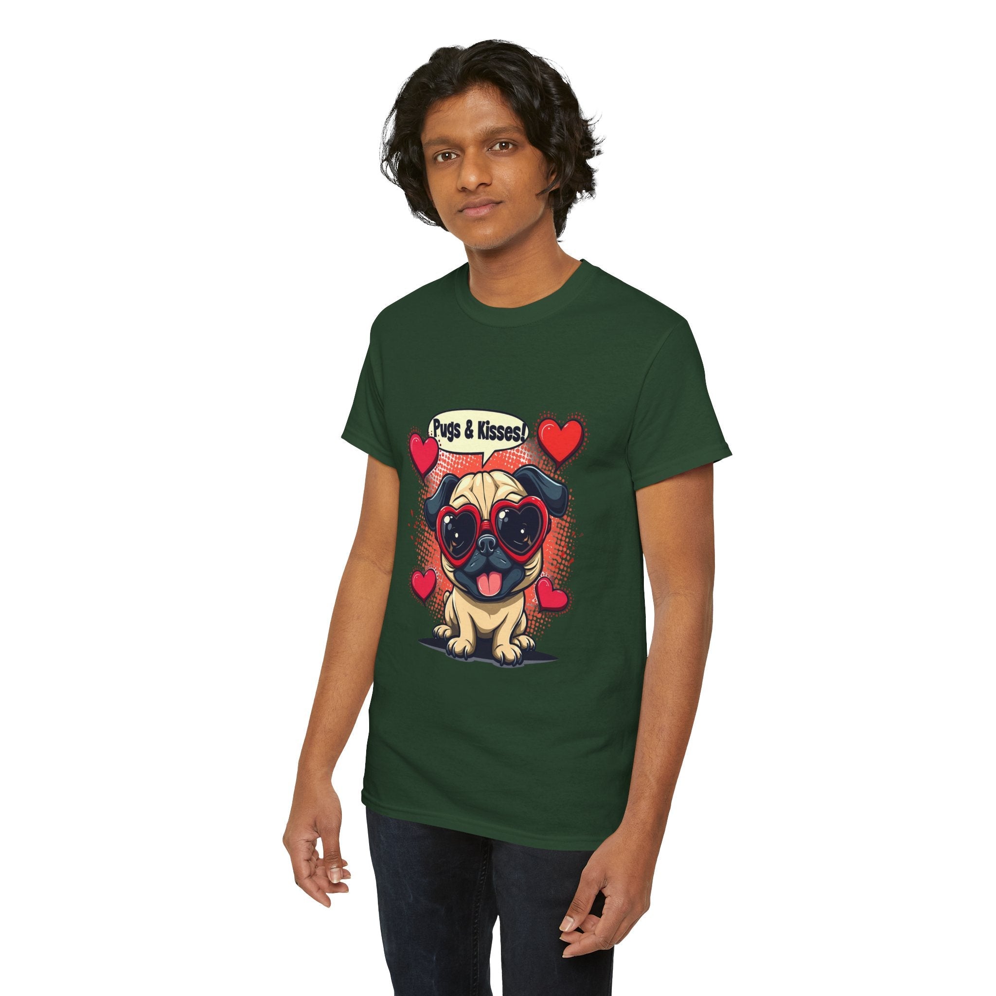 Pugs & Kisses Unisex Graphic T- Shirt Printify