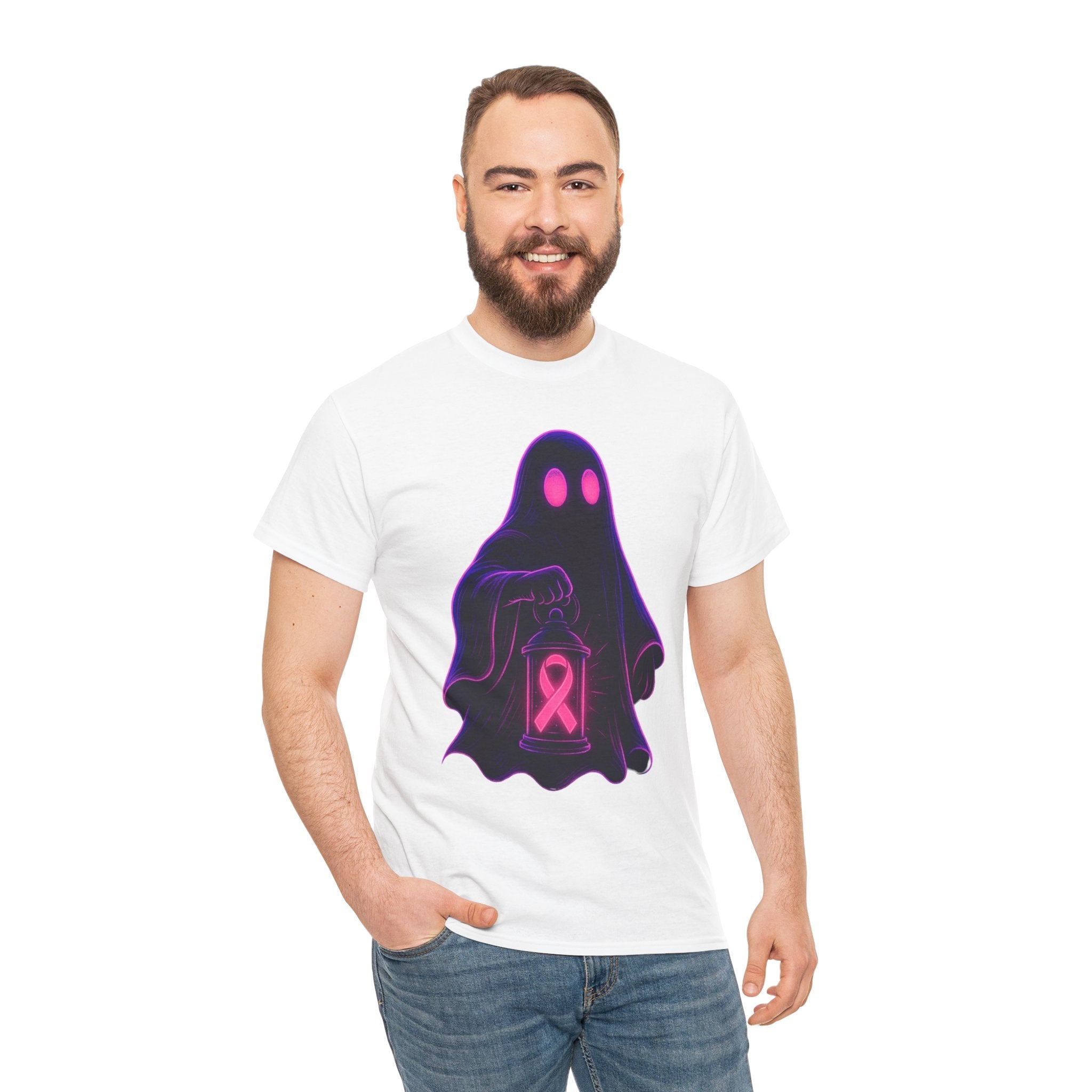Neon Ghost Graphic T-Shirt Printify