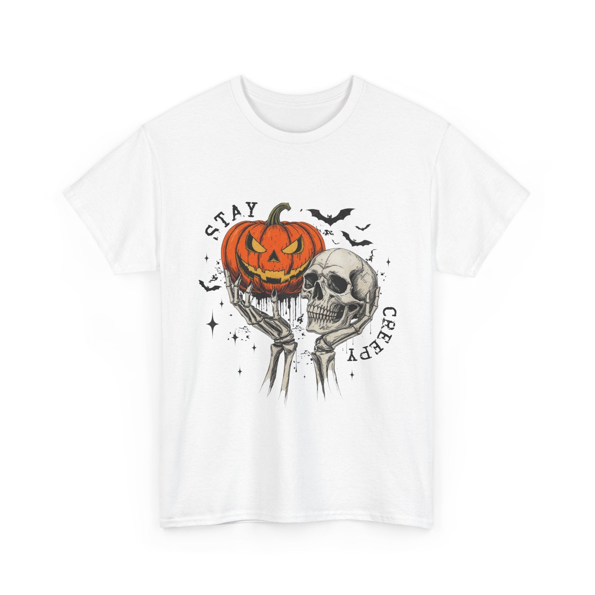 Halloween Skull  Stay Creepy Halloween T- Shirt Printify
