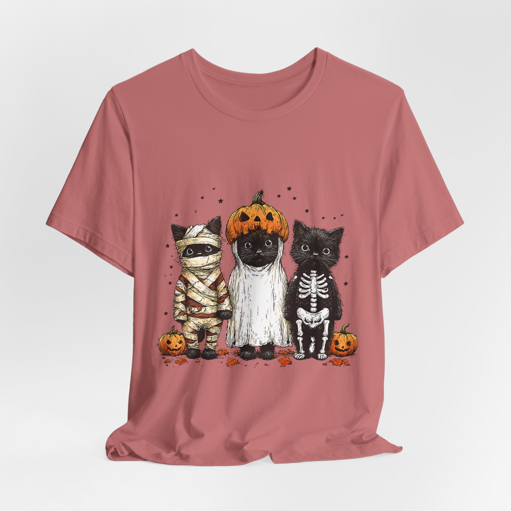 Halloween Spooky Cats Graphic T-Shirt Printify