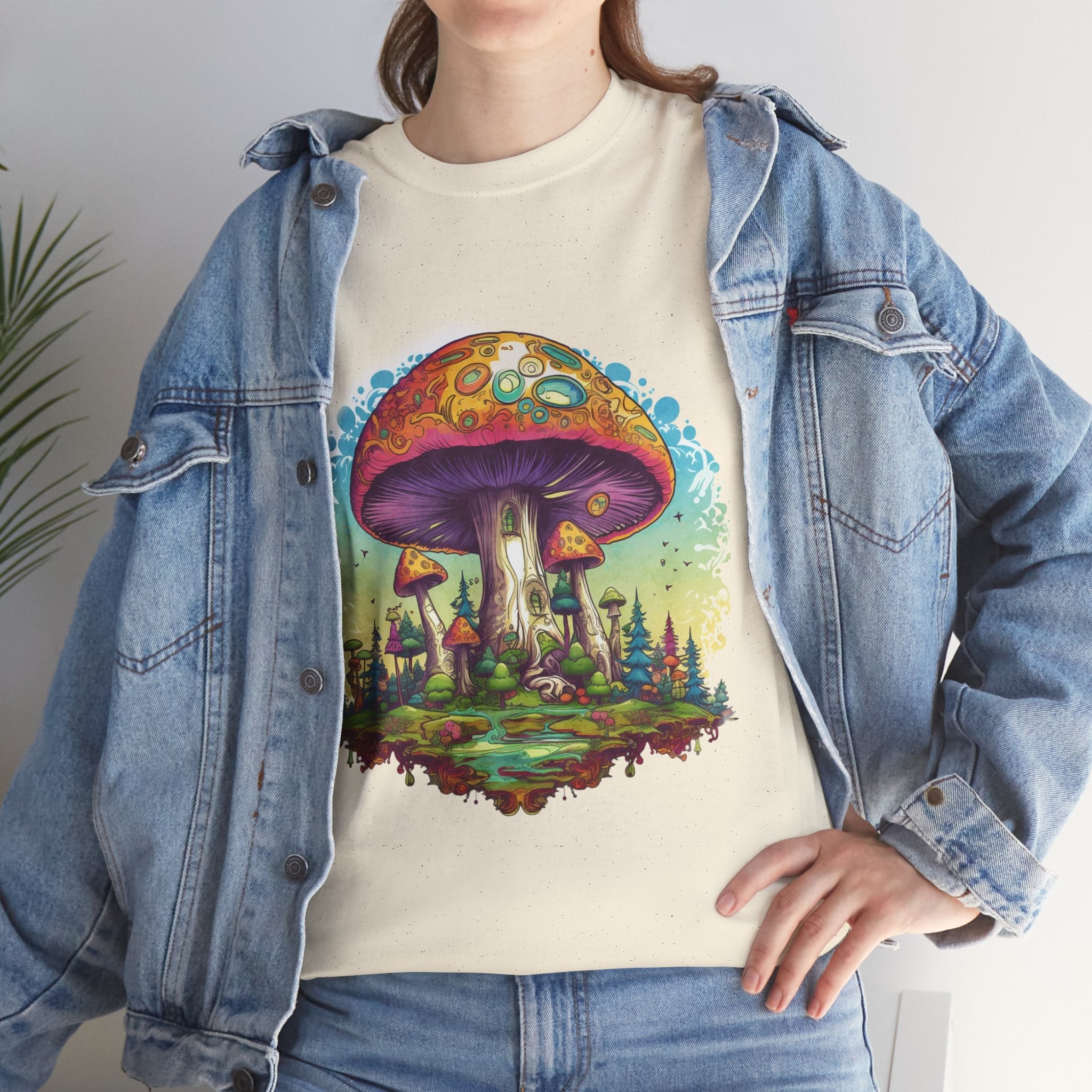 Colorful Mushroom Art Graphic T-Shirt Printify
