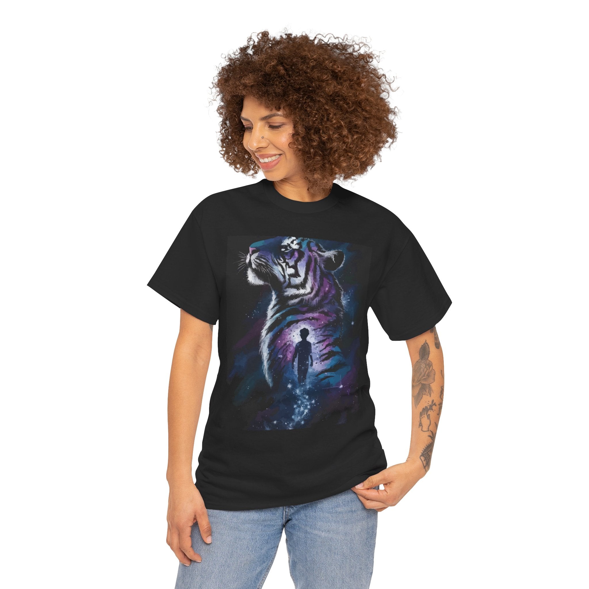 Mystical Tiger Graphic T-Shirt Printify