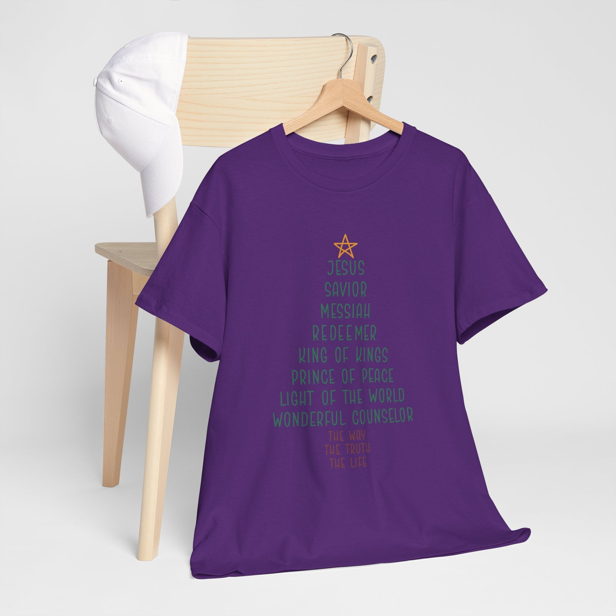 Christian Christmas Tree Message T- Shirt Printify