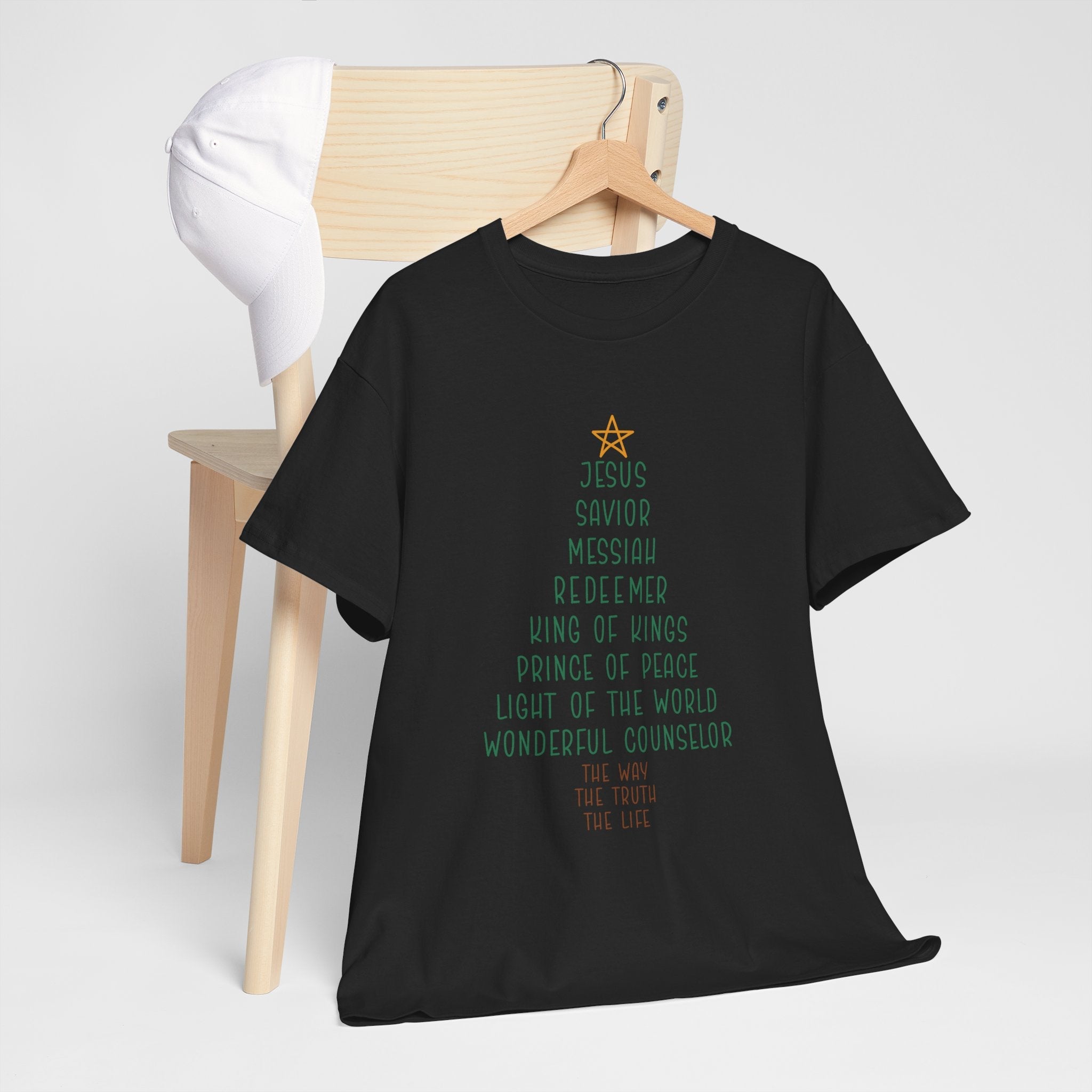 Christian Christmas Tree Message T- Shirt Printify