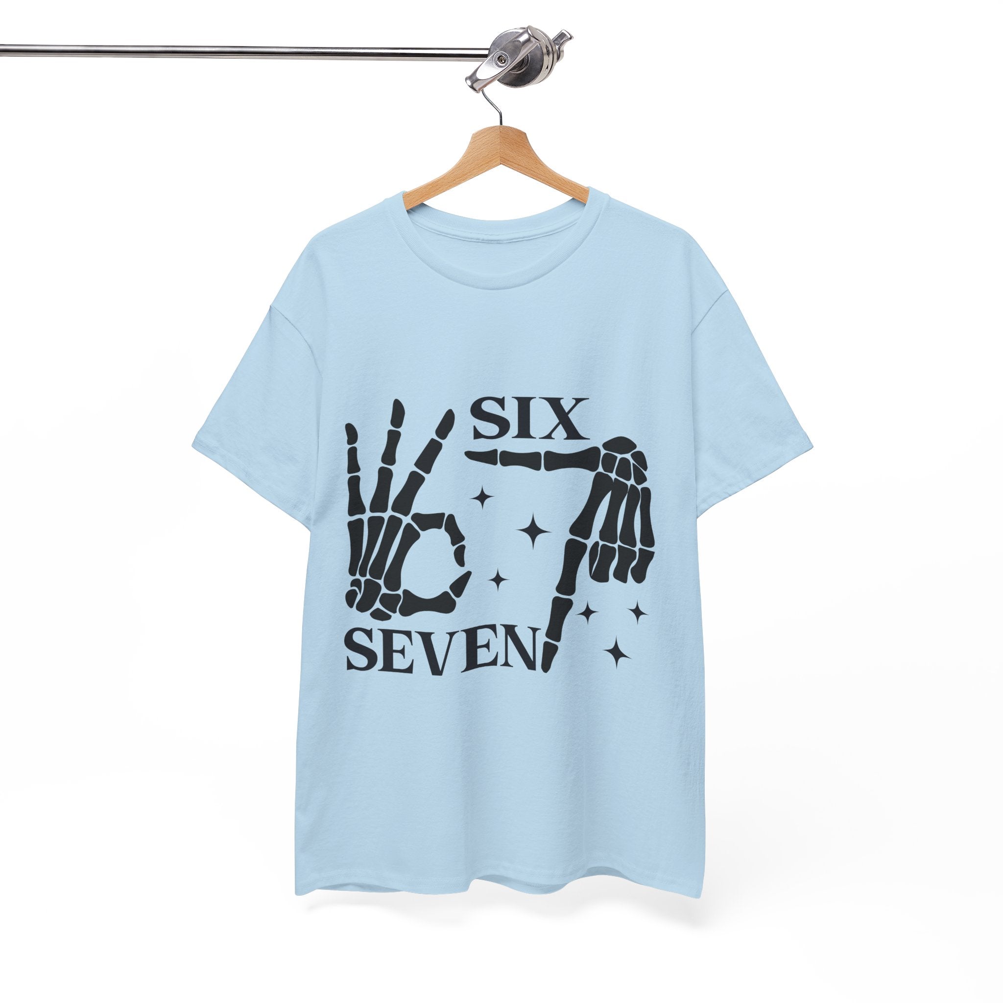 Skeleton Hands 6 - 7 Meme T- Shirt Printify