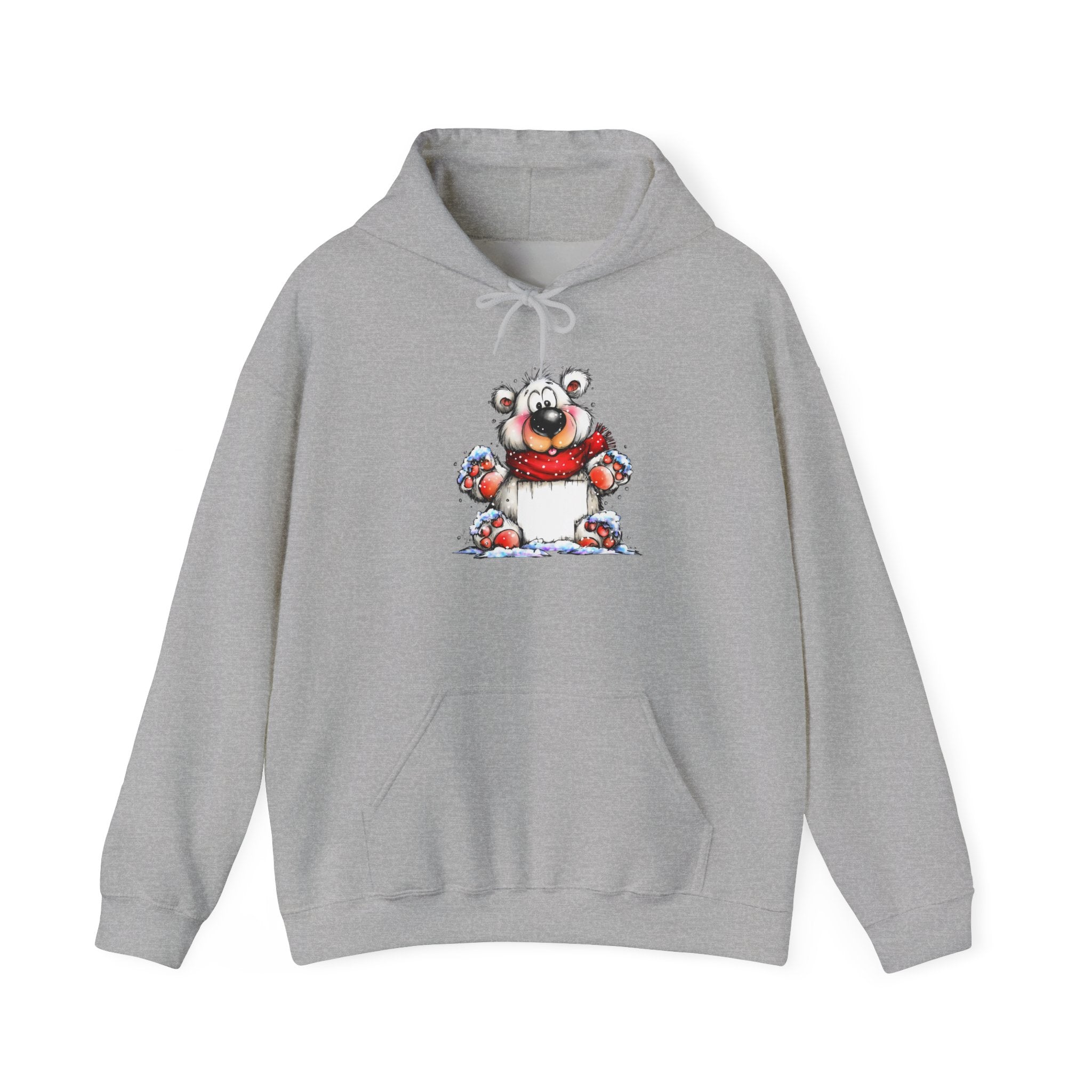 Cute Polar Bear Cartoon Hoodie Printify