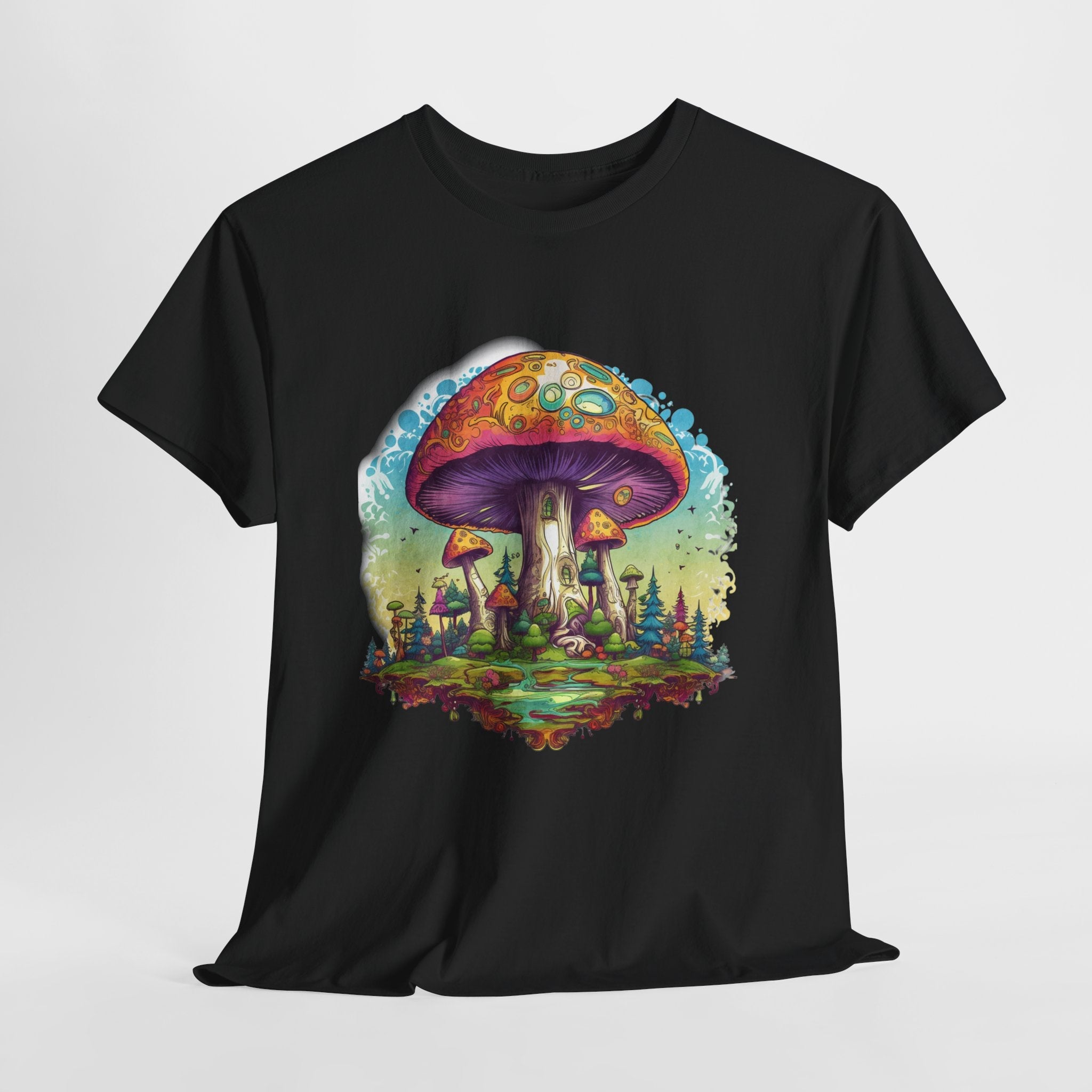Colorful Mushroom Art Graphic T-Shirt Printify