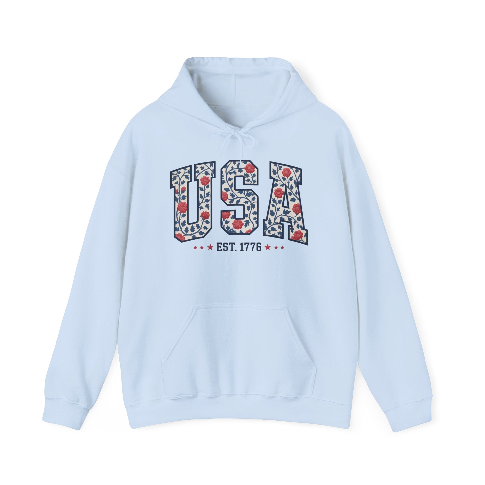 USA Floral Hoodie