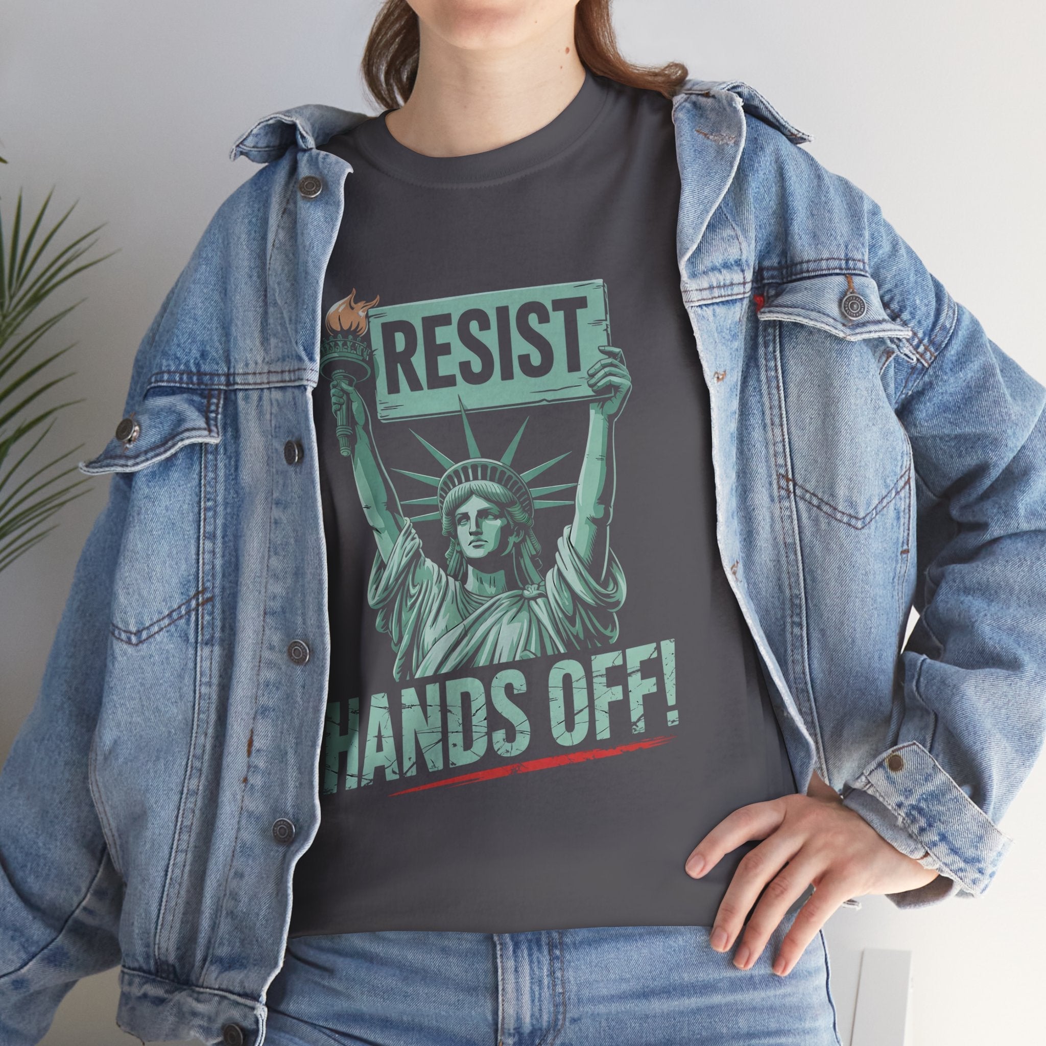 'Resist Hands Off!' Graphic T- Shirt Printify