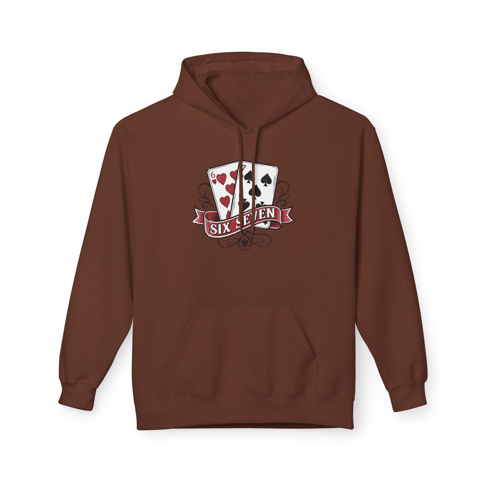 Retro Poker Graphic Cards Hoodie Printify