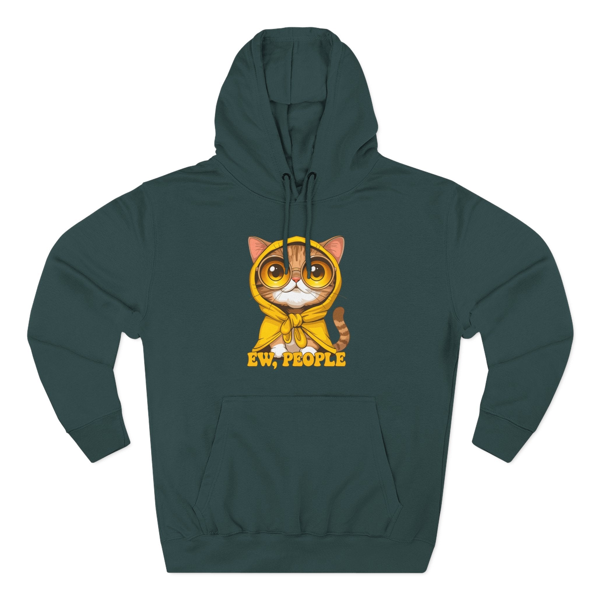 Cat in Raincoat Hoodie Printify