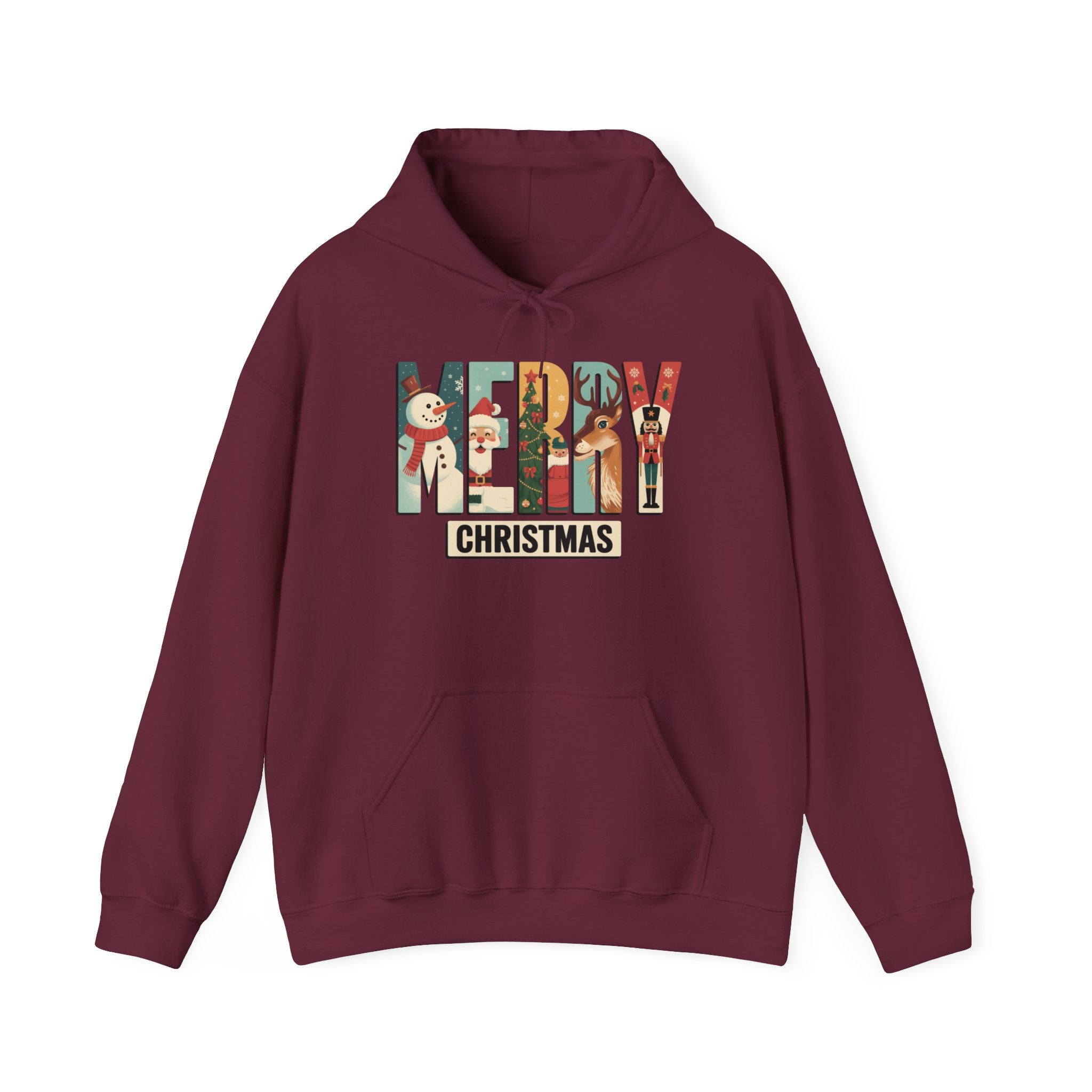 Vintage Merry Christmas Holiday Hoodie Printify