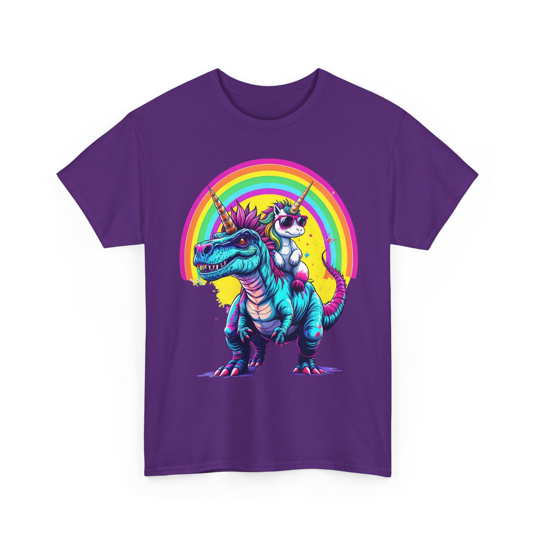 Colorful Dinosaur Unicorn  Graphic T-Shirt Printify