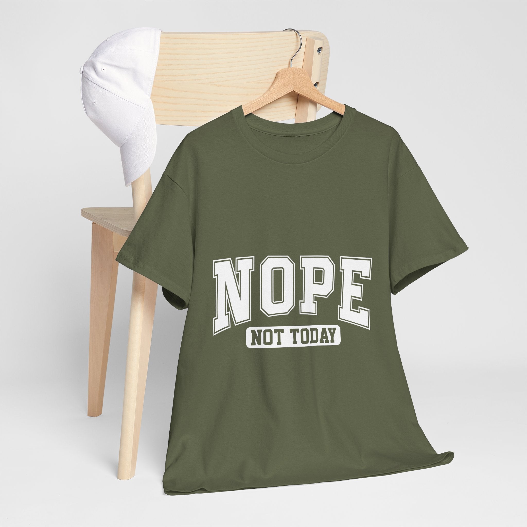 NOPE Not Today  Funny Graphic T-Shirt Printify