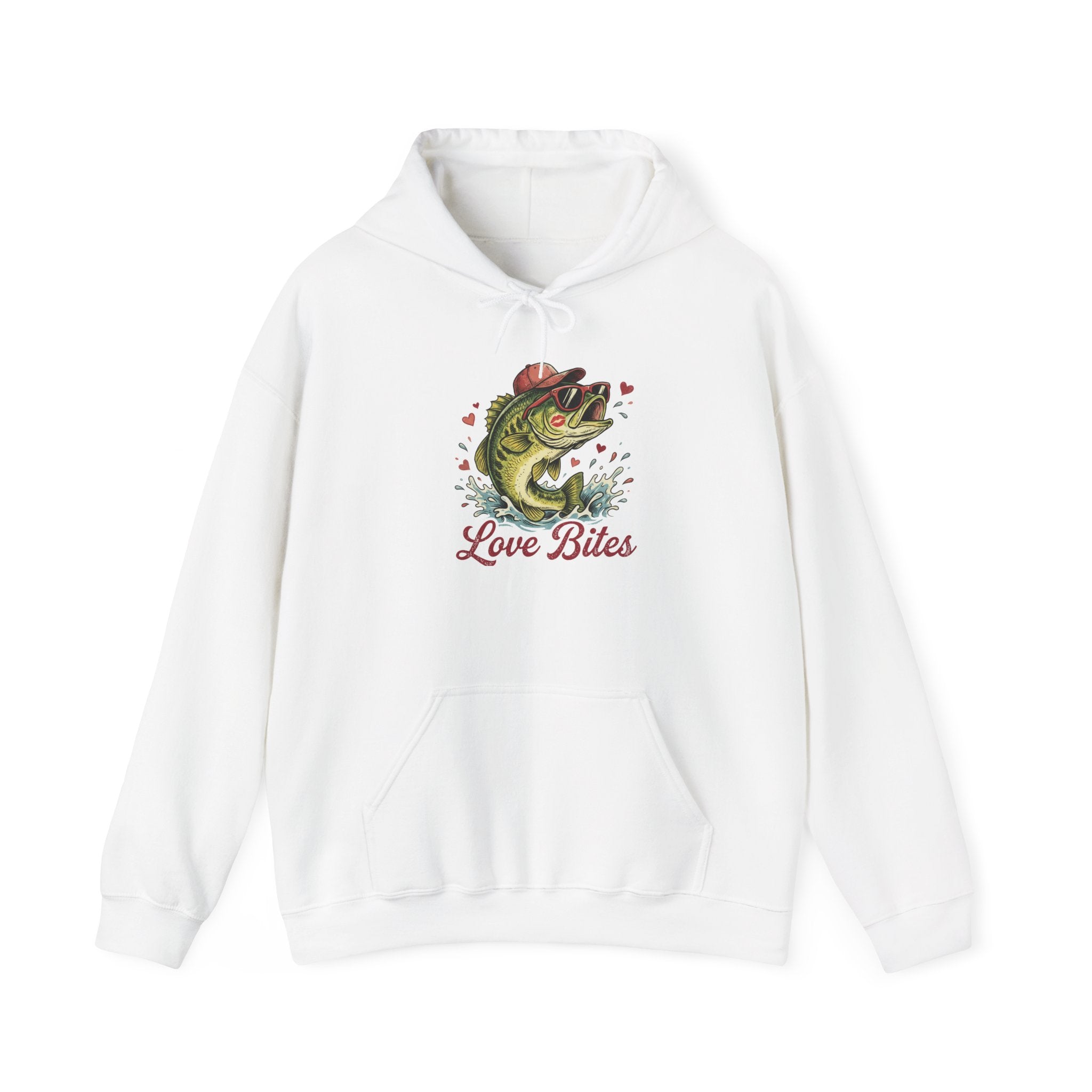 'Love Bites' Fishing Bass Graphic Hoodie