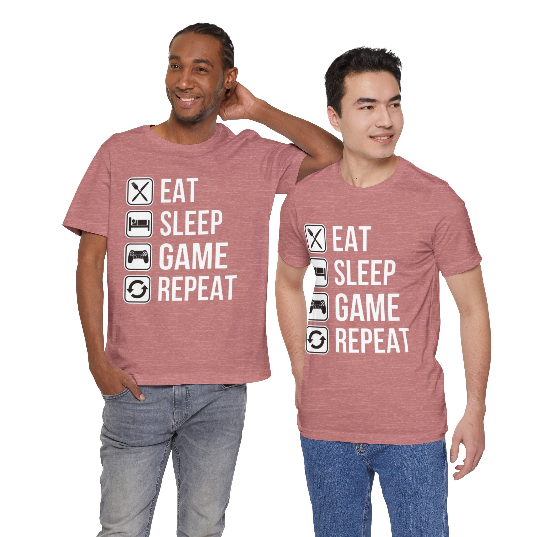 Eat, Sleep, Game, Repeat, Gaming Lifestyle T-Shirt Printify