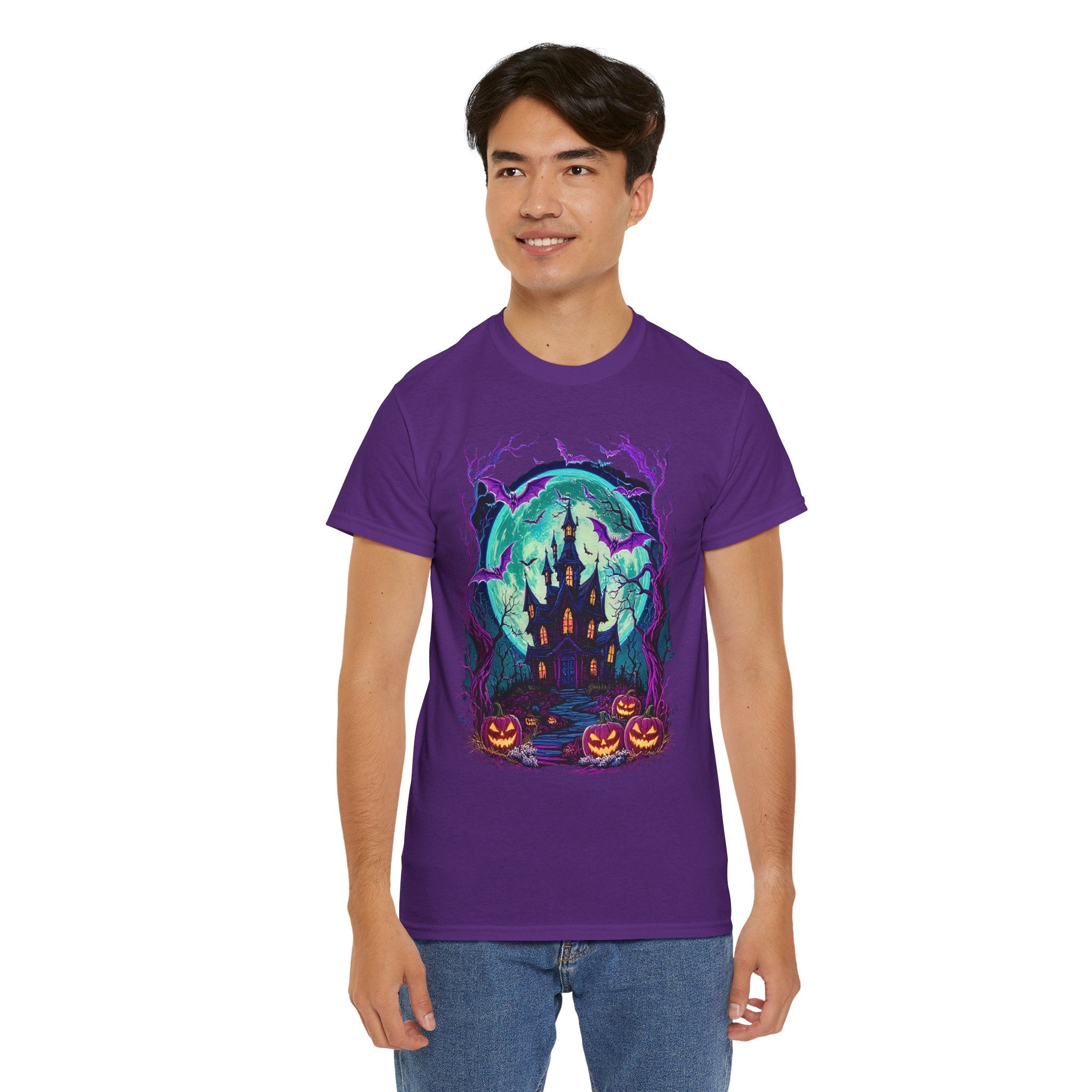 Halloween Haunted House T- Shirt Printify