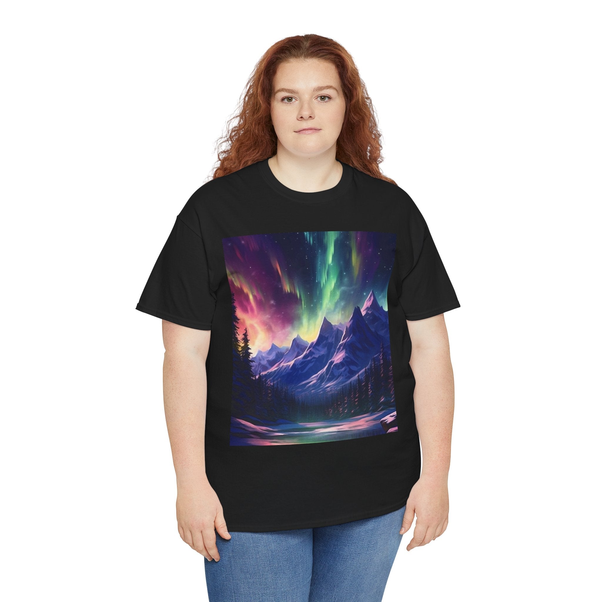 Northern Lights Graphic T- Shirt Printify