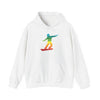 Rainbow Surfboard Hoodie Printify