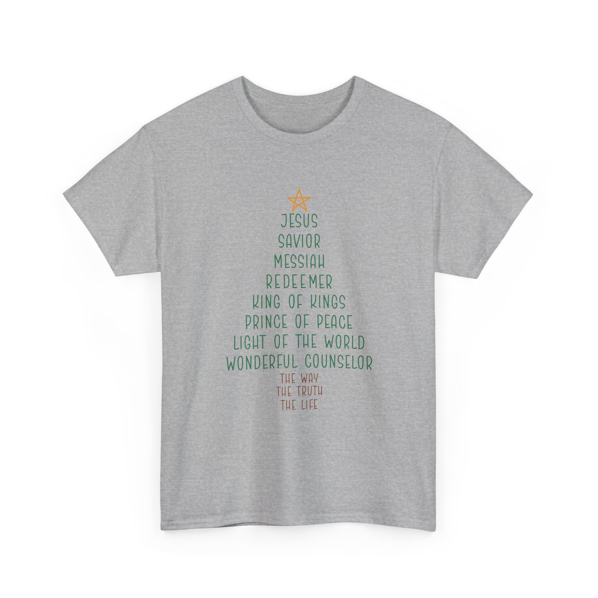Christian Christmas Tree Message T- Shirt Printify