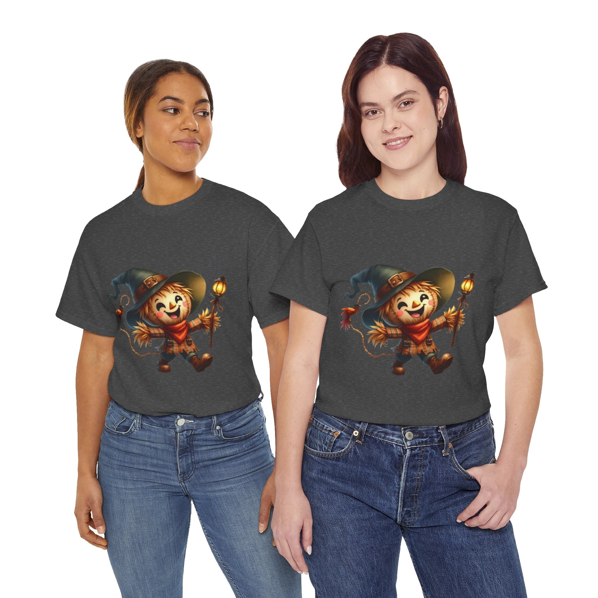 Whimsical Scarecrow Unisex Halloween T- Shirt Printify