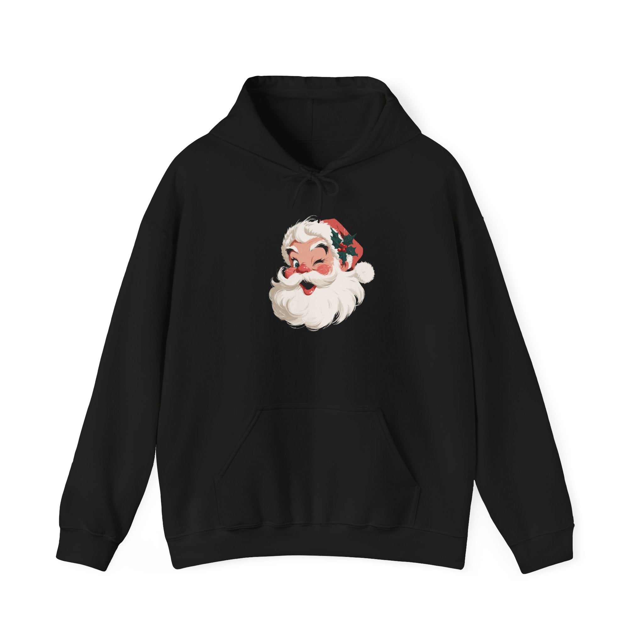 Vintage Santa Face Hoodie Printify