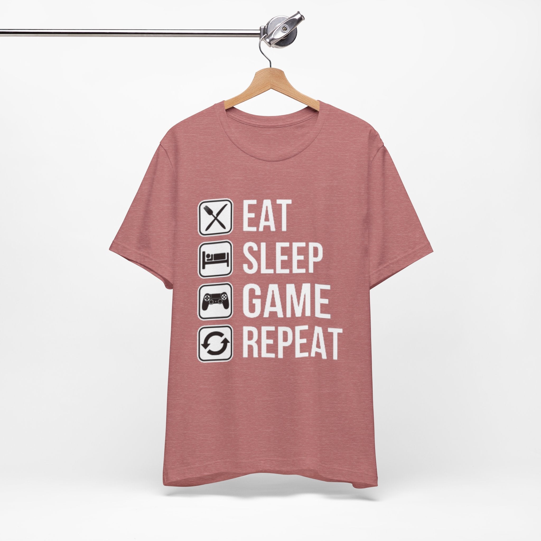 Eat, Sleep, Game, Repeat, Gaming Lifestyle T-Shirt Printify