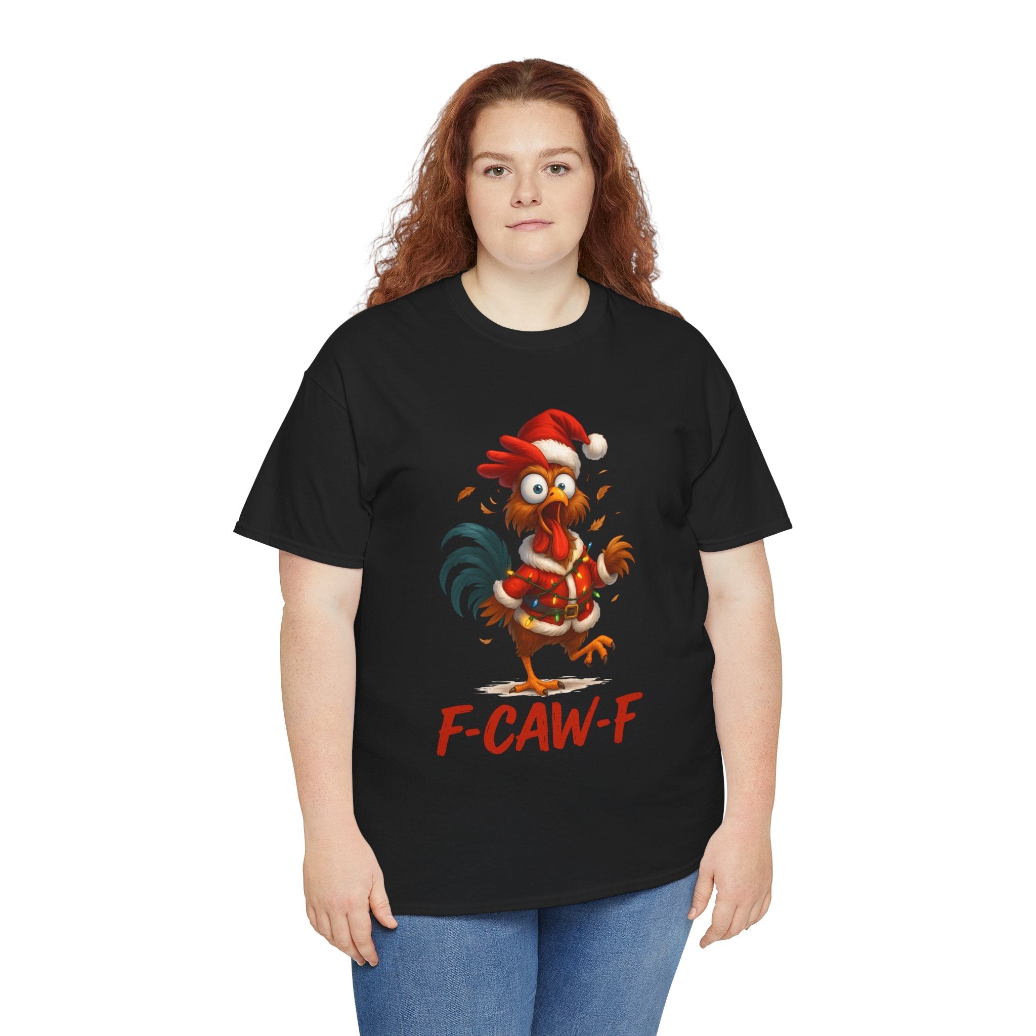 F-Caw-F Holiday Chicken Unisex T- Shirt Printify
