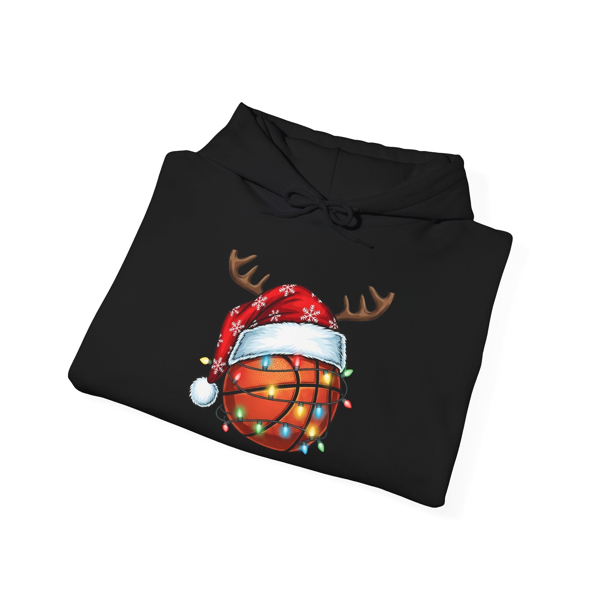 Christmas Basketball Reindeer Hoodie Printify