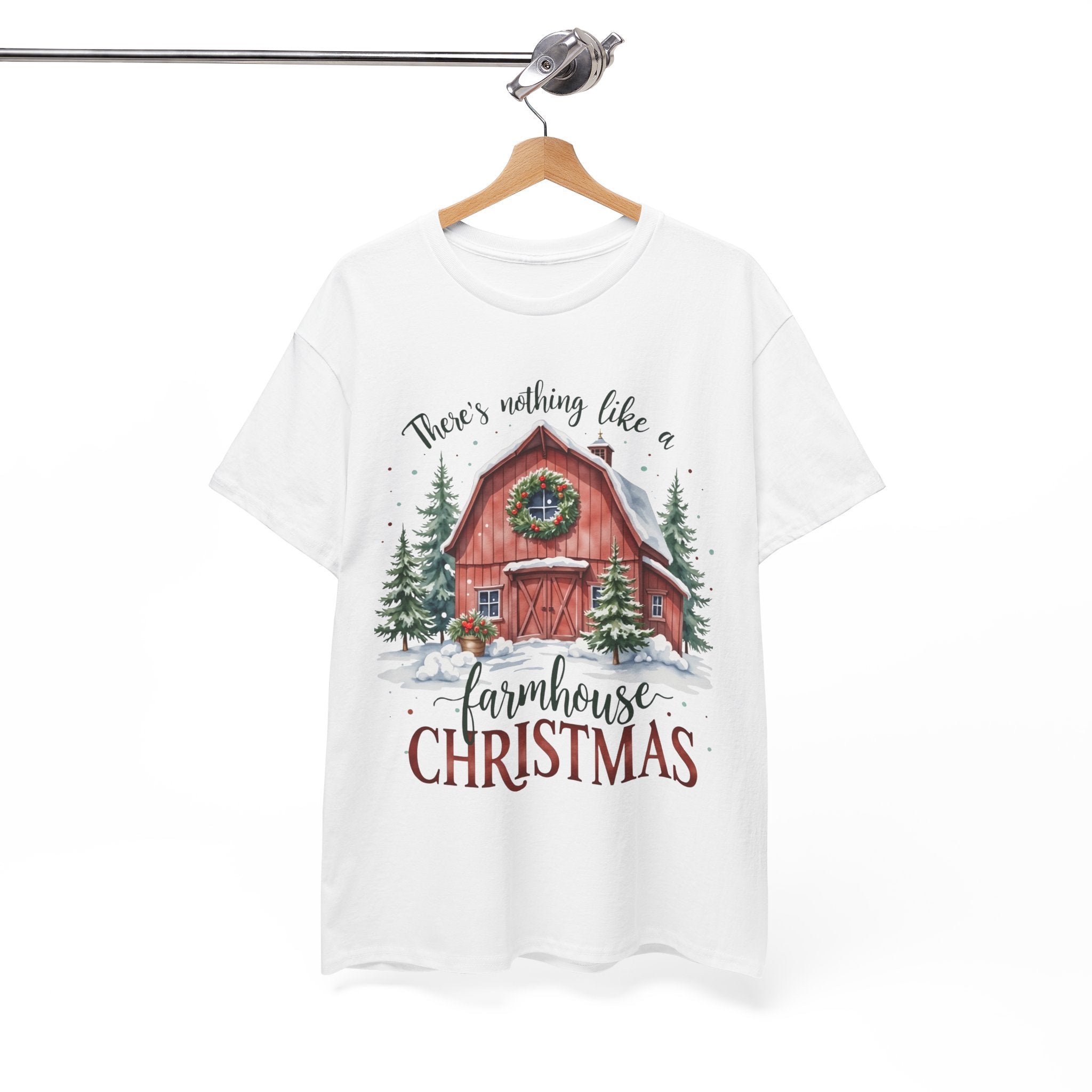 Farmhouse Christmas Graphic T- Shirt Printify