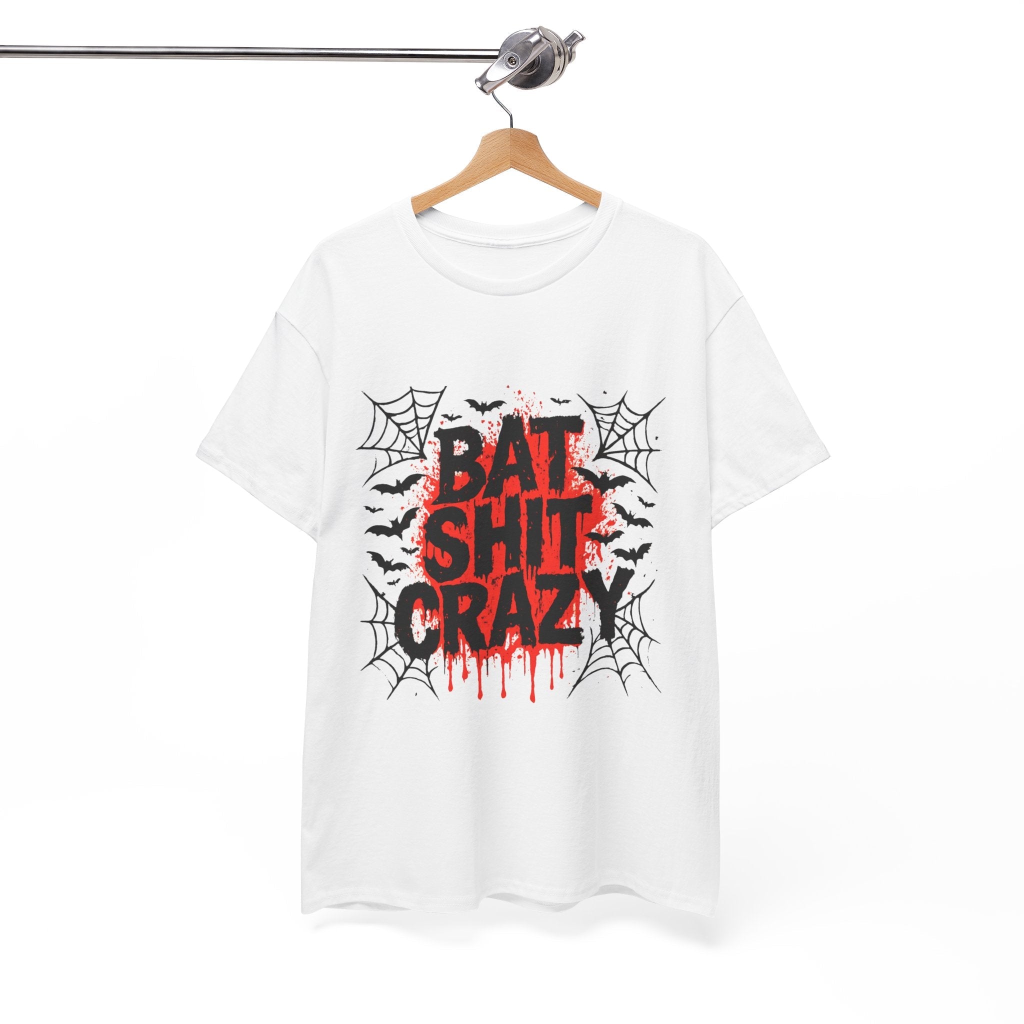 Halloween Bat Shit Crazy  Graphic T-Shirt Printify
